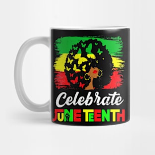 Juneteenth Afro Woman Black Queen African American Melanin Mug